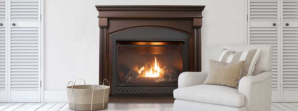 coastal style dual fuel fireplace